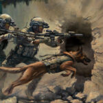 'Into The Breach' detail by Military Artist Stuart Brown