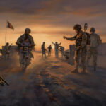 'The Viking Battlegroup' detail by Military Artist Stuart Brown