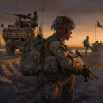 'The Viking Battlegroup' detail by Military Artist Stuart Brown