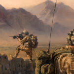 '45 Commando Group - Operation Herrick' detail by Military Artist Stuart Brown