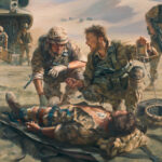 'Battle Mist' detail by Military Artist Stuart Brown