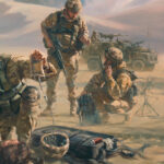 'Battle Mist' detail by Military Artist Stuart Brown