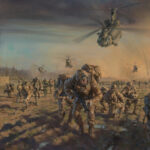 '1St Battalion, The Royal Welsh - Operation Moshtarak' detail by Military Artist Stuart Brown
