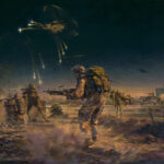 'Al Waki' detail by Military Artist Stuart Brown