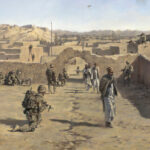 'Fixing Intel -  Helmand, Afghanistan' detail by Military Artist Stuart Brown