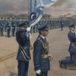'The Queen's Colours' detail by Military Artist Stuart Brown