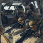 'Joint Operations' detail by Military Artist Stuart Brown