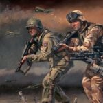 'Paratroopers Answering The Call' detail by Military Artist Stuart Brown