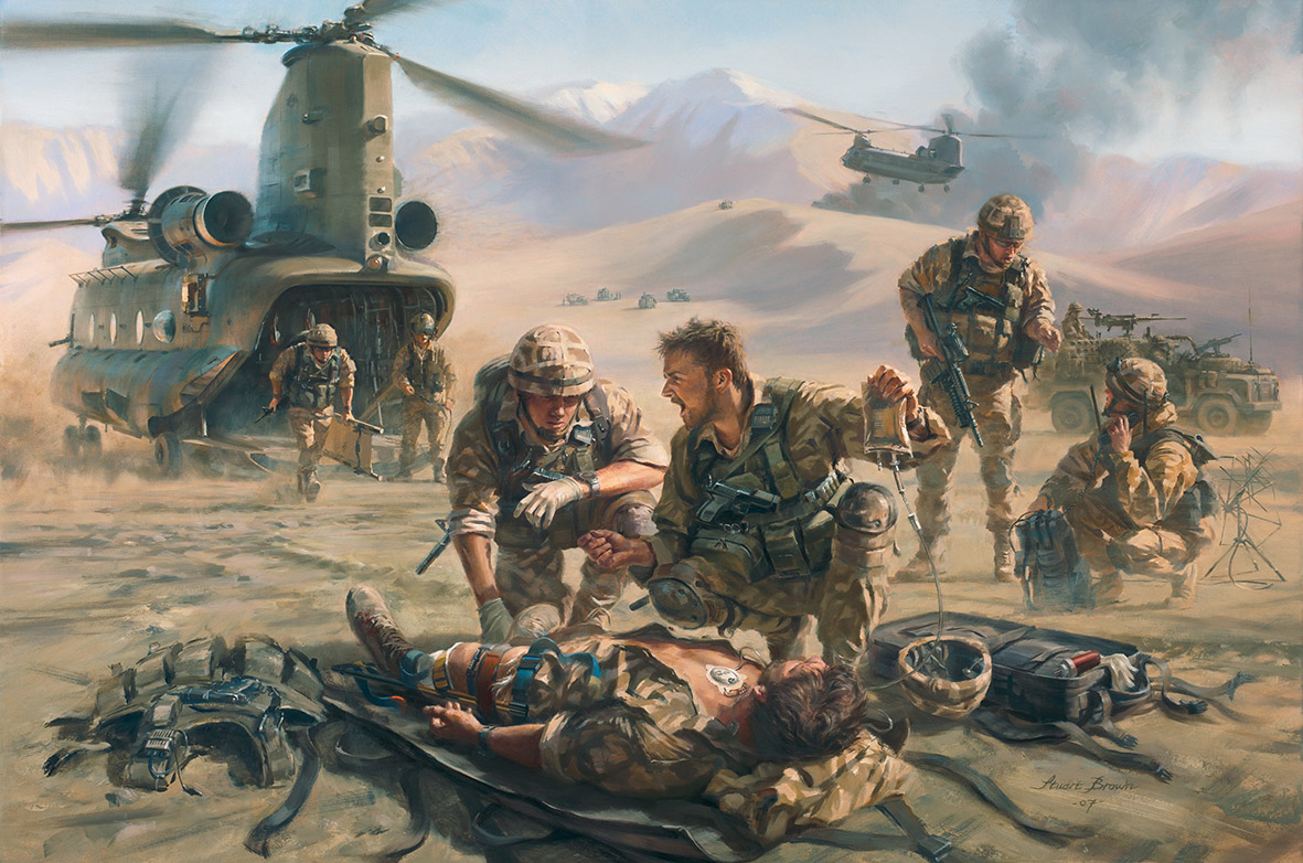 'Battle Mist' by Military Artist Stuart Brown