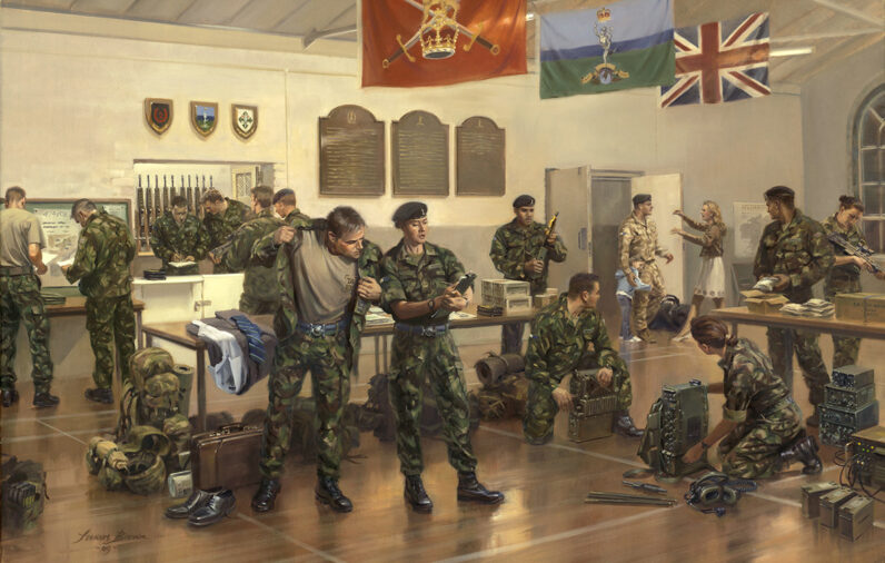 'Friday Night' by Military Artist Stuart Brown