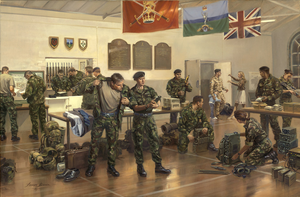 'Friday Night' by Military Artist Stuart Brown