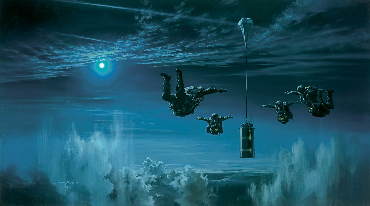 'Halo Night Insertion' by Military Artist Stuart Brown