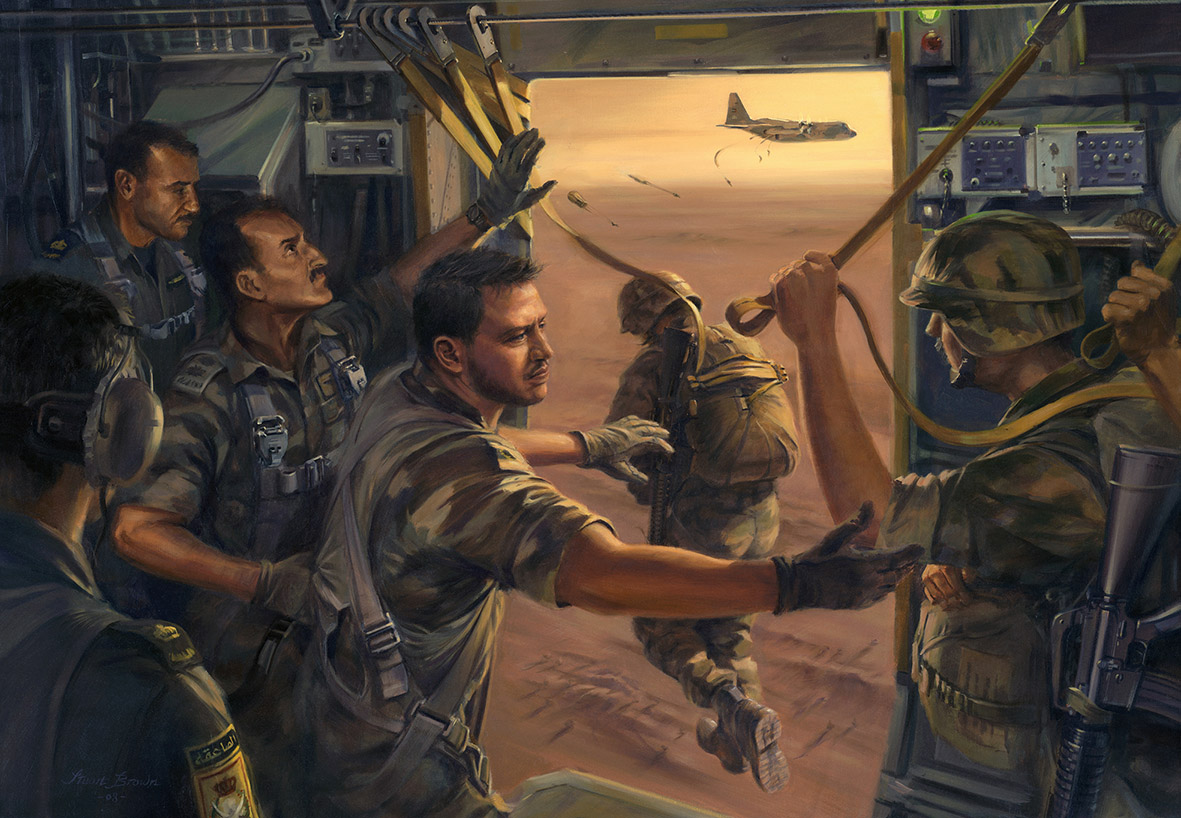 'H.M. King Abdullah II' by Military Artist Stuart Brown