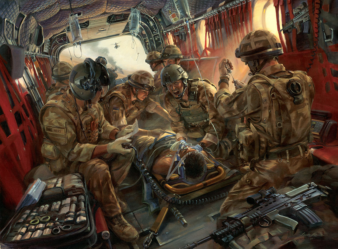 'In Safe Hands' by Military Artist Stuart Brown