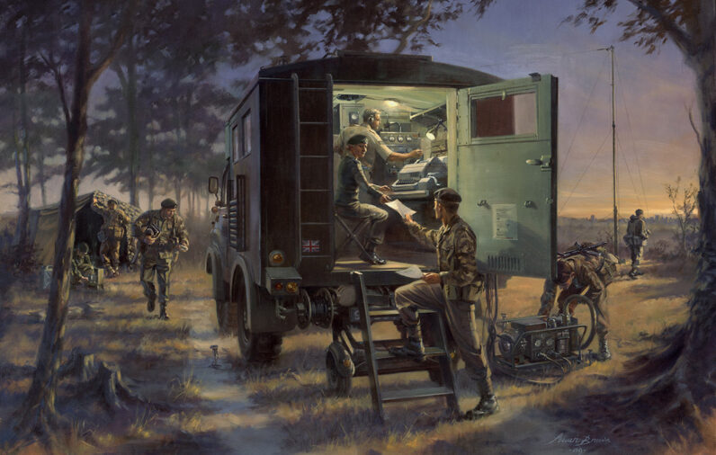 'In And Working' by Military Artist Stuart Brown