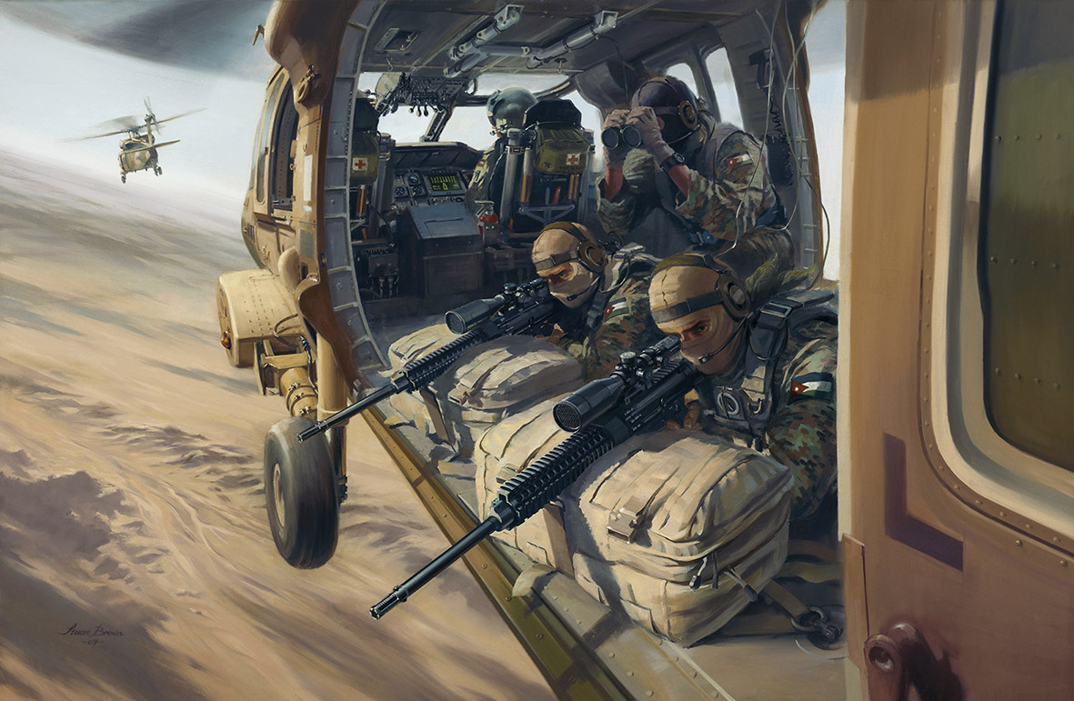 'Joint Operations' by Military Artist Stuart Brown