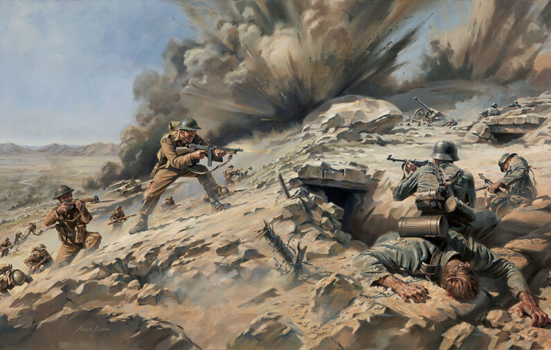 'Longstop Hill 1943' by Military Artist Stuart Brown