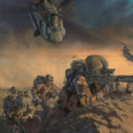 '1St Battalion, The Royal Welsh - Operation Moshtarak' detail by Military Artist Stuart Brown