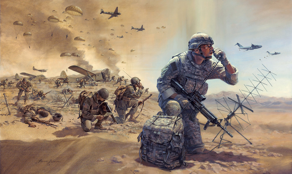 'Penetra Le Tenebre -  Penetrate The Shadows' by Military Artist Stuart Brown