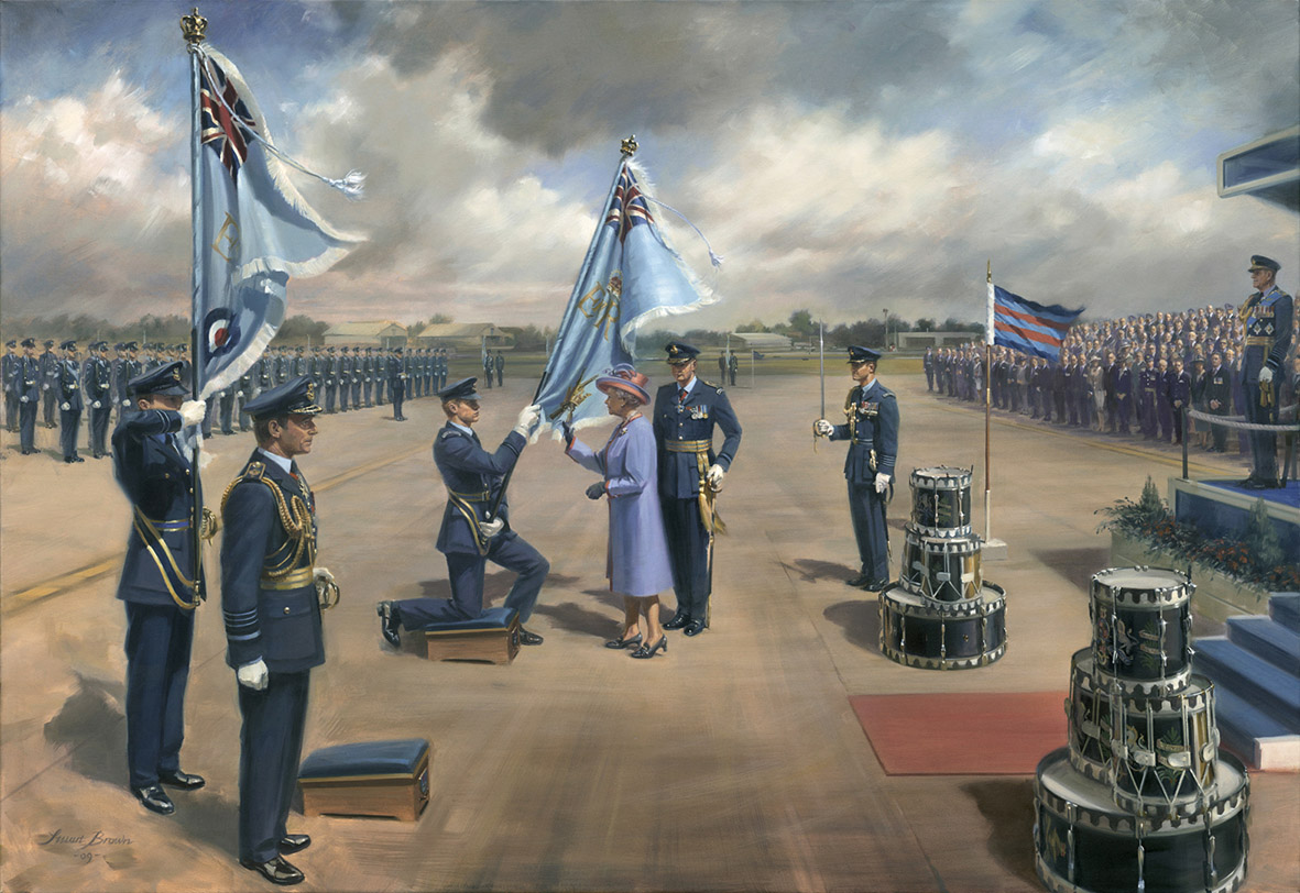 'The Queen's Colours' by Military Artist Stuart Brown
