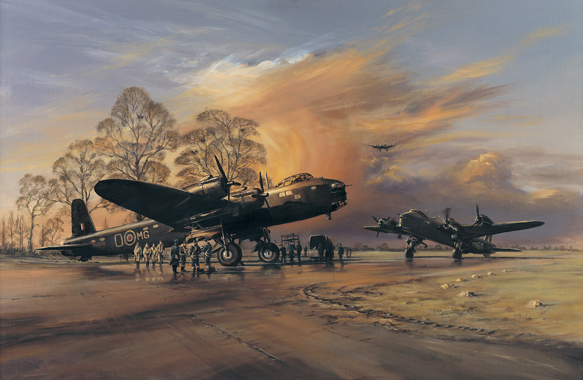 'Stirling Work' by Military Artist Stuart Brown