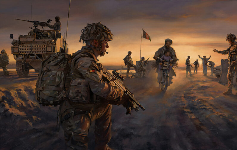 'The Viking Battlegroup' by Military Artist Stuart Brown