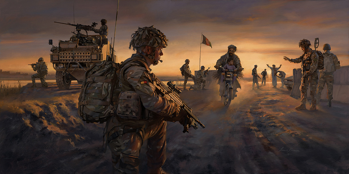 'The Viking Battlegroup' by Military Artist Stuart Brown