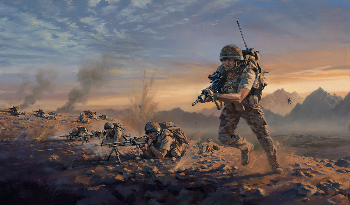 'Warrant Officer Class 2  Michael (‘Mark’) Williams' by Military Artist Stuart Brown