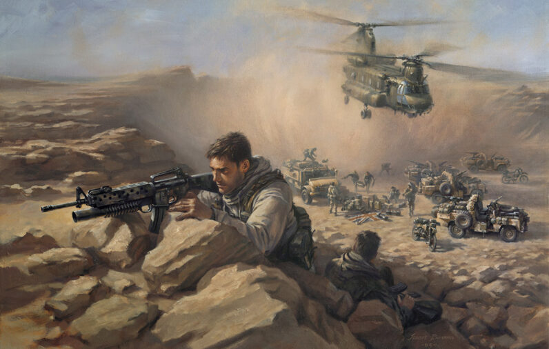 'Mobility Troop Re-Supply' by Military Artist Stuart Brown
