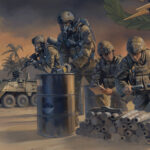 'Forged In Fire' detail by Military Artist Stuart Brown