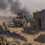 'Air Power Enabled' detail by Military Artist Stuart Brown