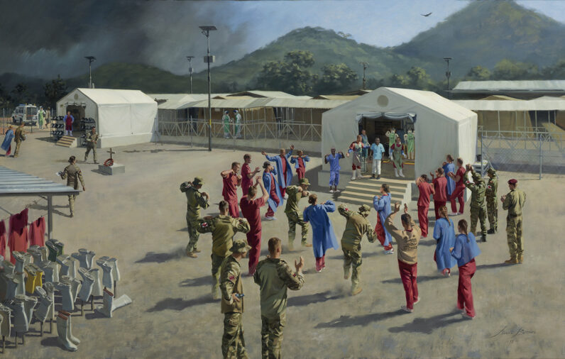 'The Ebola Survivors' Dance' by Military Artist Stuart Brown