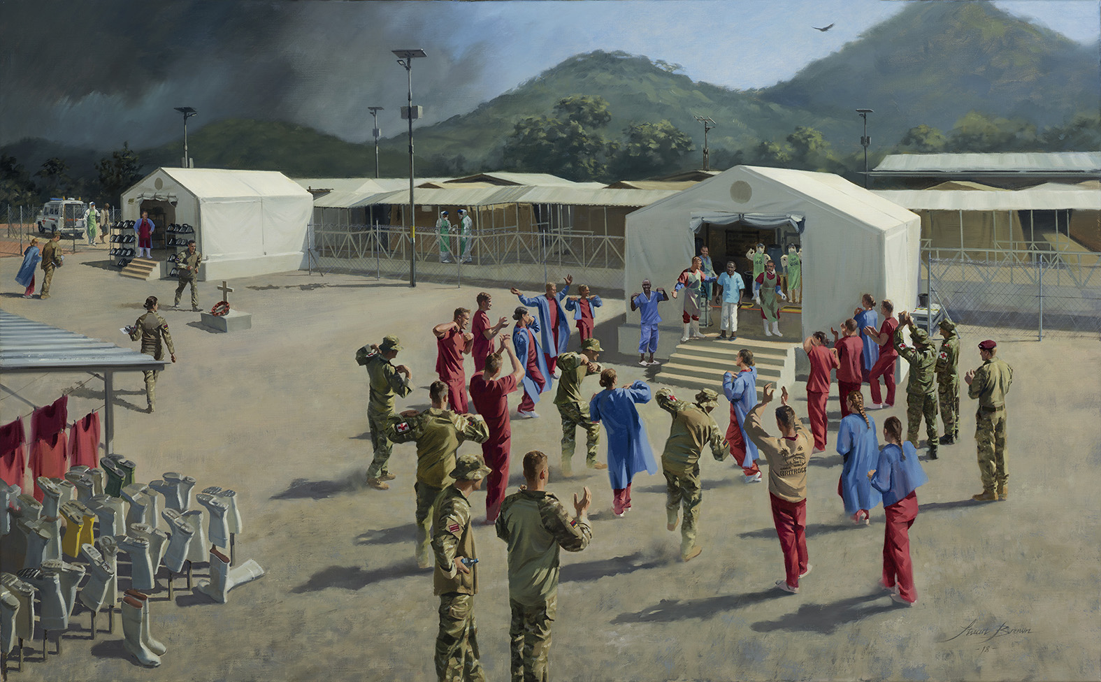 'The Ebola Survivors' Dance' by Military Artist Stuart Brown