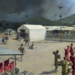 'The Ebola Survivors' Dance' detail by Military Artist Stuart Brown