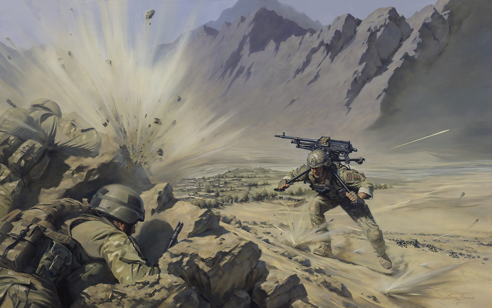 ‘Lance Corporal Joshua Leakey Vc’ by Military Artist Stuart Brown
