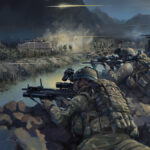 'Stand Firm, Strike Hard' detail by Military Artist Stuart Brown