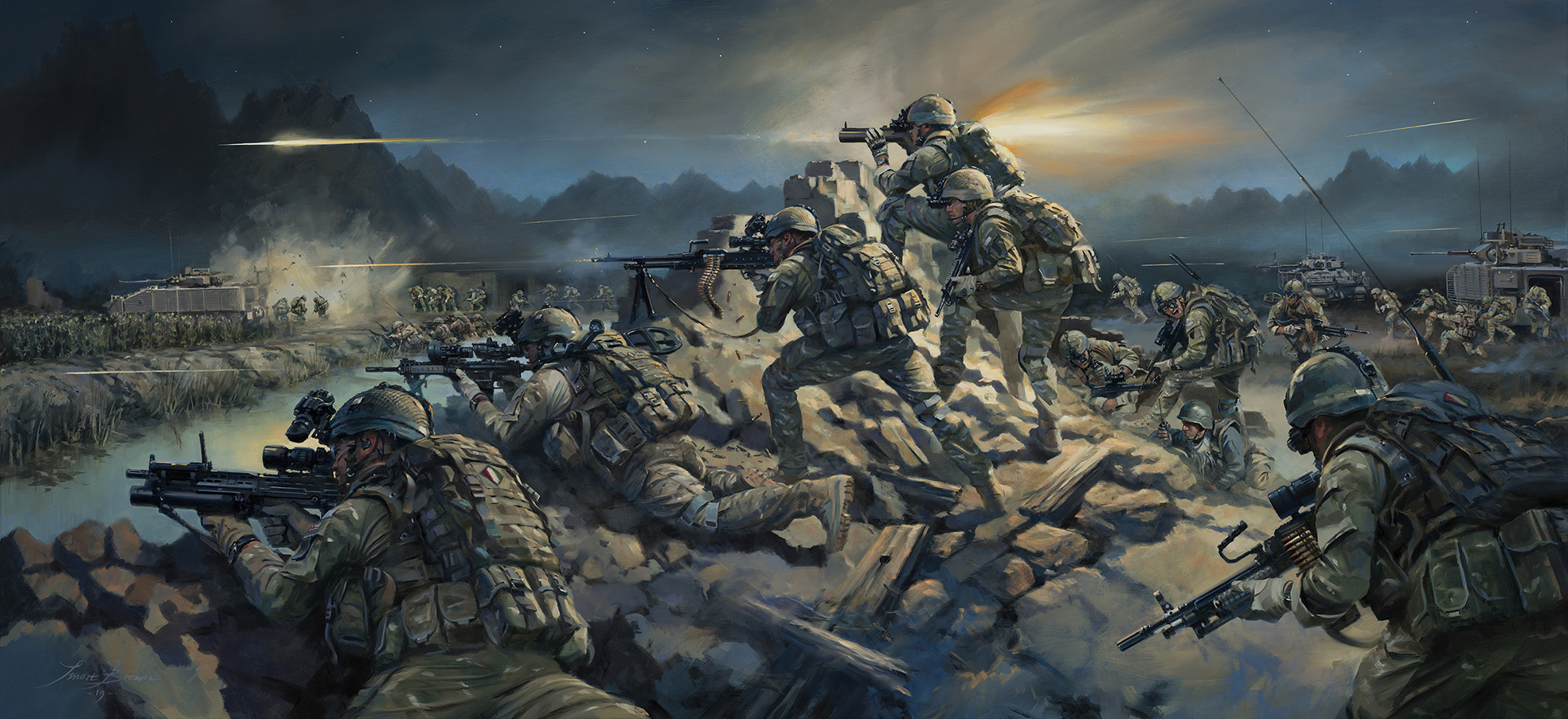 'Stand Firm, Strike Hard' by Military Artist Stuart Brown