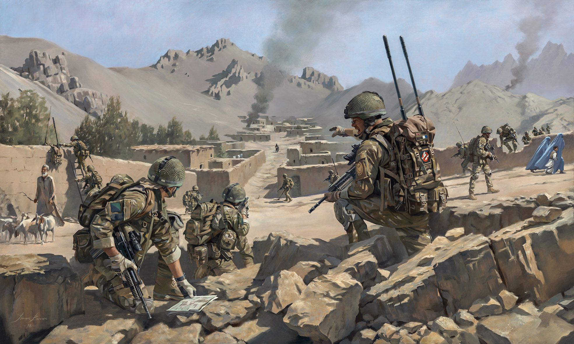 'One In, All In' by Military Artist Stuart Brown