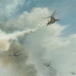 'The First Sting' detail by Military Artist Stuart Brown