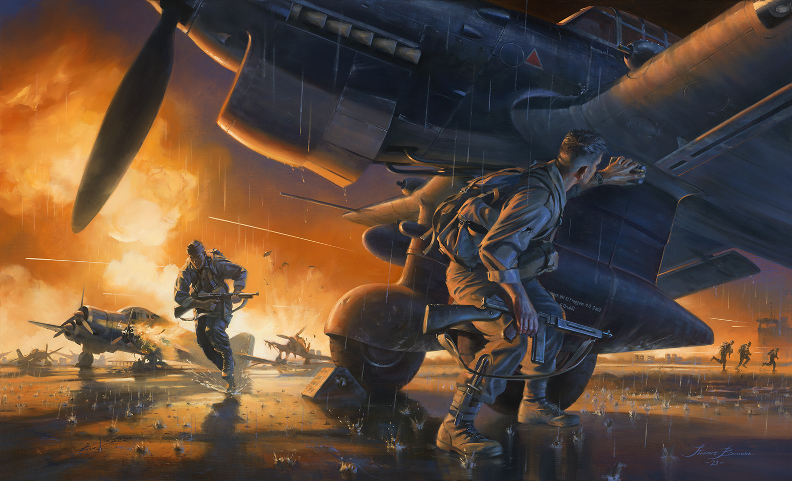 'Operation Anglo ~ 1942' by Military Artist Stuart Brown