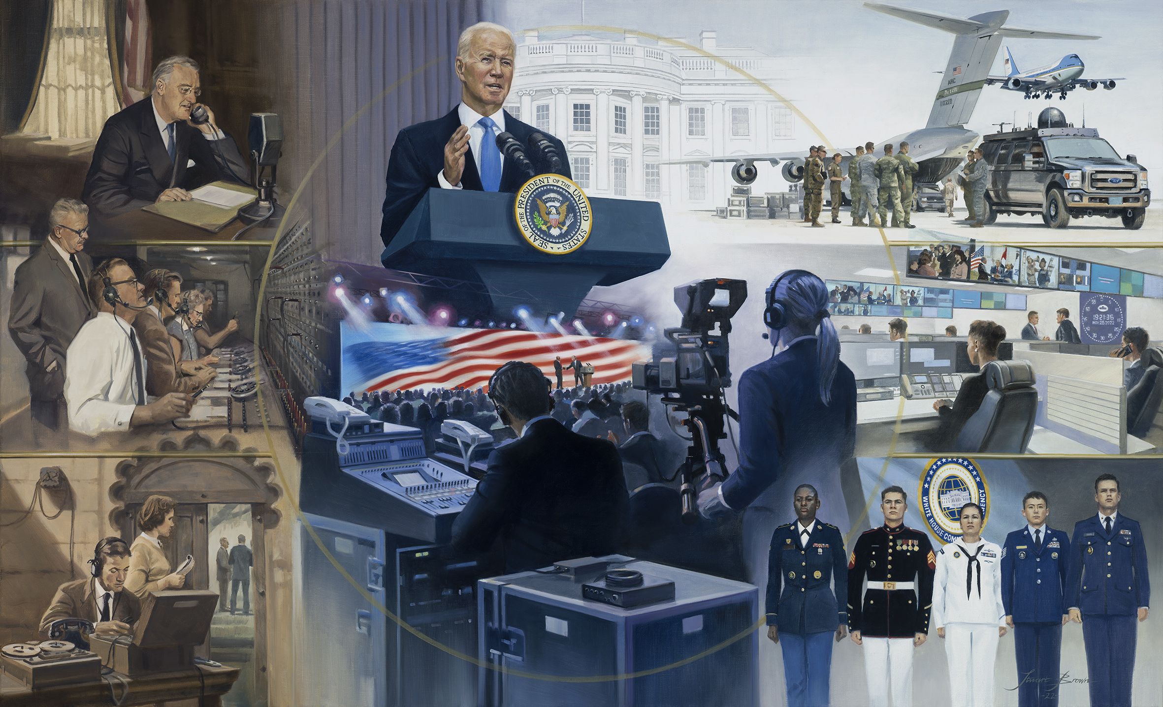 'The Voice Of The President' by Military Artist Stuart Brown