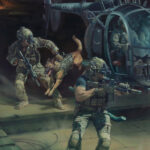 'On The X' detail by Military Artist Stuart Brown