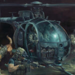 'On The X' detail by Military Artist Stuart Brown