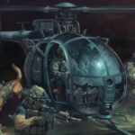 'On The X' Canvas Giclée Prints detail by Military Artist Stuart Brown