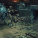 'On The X' Canvas Giclée Prints detail by Military Artist Stuart Brown
